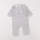 Jacadi - pyjama velours gris, argent - 3 mois