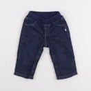Petit Bateau - jegging doublé bleu - 6 mois