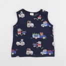 H&M - débardeur bleu - 6/9 mois