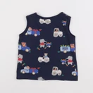 H&M - débardeur bleu - 6/9 mois