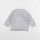 H&M - sweat gris - 6/9 mois