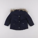 Vertbaudet - manteau doublure amovible bleu - 3 ans
