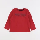 Vertbaudet - tee-shirt rouge - 3 ans