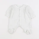 Petit Bateau - pyjama éponge coton blanc - 3 mois