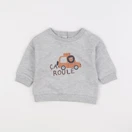 Vertbaudet - sweat gris - 3 mois