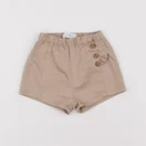 Zara - short marron - 6/9 mois