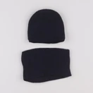 Jacadi - ensemble bonnet/moufles/tour de cou bleu - 1/3 mois