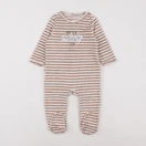 Vertbaudet - pyjama velours blanc - 9 mois