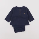 Vertbaudet - body tee-shirt bleu - 1 mois