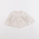 Vertbaudet - tee-shirt beige, rose - 3 mois