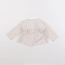 Vertbaudet - tee-shirt beige, rose - 3 mois