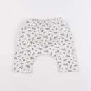 Vertbaudet - jogging blanc, rose - 3 mois