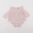 Vertbaudet - body blouse rose - 6 mois
