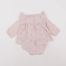 Vertbaudet - body blouse rose - 6 mois