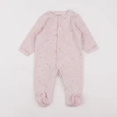 Vertbaudet - pyjama velours rose - 6 mois
