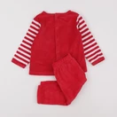 Vertbaudet - pyjama velours rouge - 18 mois