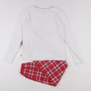 Okaidi - pyjama velours rouge, blanc - 12 ans