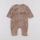 Vertbaudet - pyjama velours marron - 3 mois