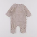 Vertbaudet - pyjama velours beige - 3 mois