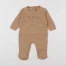 Vertbaudet - pyjama coton marron - 6 mois