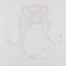 Petit Bateau - body à col blanc - 6 mois
