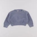 Poudre Organic - pull bleu - 18 mois