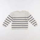 Vertbaudet - pull bleu, beige - 6 ans