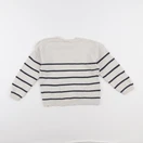 Vertbaudet - pull bleu, beige - 6 ans
