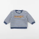 Tape à l'oeil - sweat blanc, bleu - 6 mois