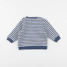 Tape à l'oeil - sweat blanc, bleu - 6 mois