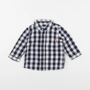 Vertbaudet - chemise blanc, bleu - 6 mois