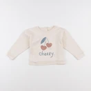 Vertbaudet - sweat beige - 24 mois