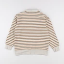 Vertbaudet - sweat blanc, marron - 10 ans