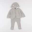 Vertbaudet - ensemble gris - 12 mois