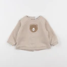 Vertbaudet - sweat marron - 12 mois