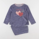 Vertbaudet - pyjama velours bleu - 5 ans