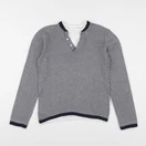 IKKS - pull bleu, blanc - 10 ans