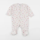 Petit Bateau - pyjama velours blanc - 12 mois