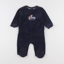 Vertbaudet - pyjama velours bleu - 9 mois