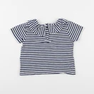 Petit Bateau - tee-shirt bleu - 12 mois