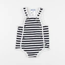 Jacadi - salopette blanc, bleu - 6 mois