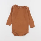 Petit Bateau - body marron - 6 mois