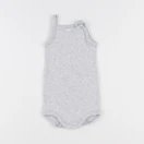 Petit Bateau - body gris - 12 mois