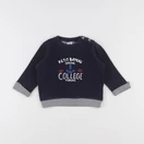 Petit Bateau - sweat bleu - 12 mois