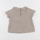 Petit Bateau - blouse vert, rose - 12 mois