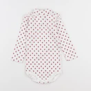 Petit Bateau - body à col blanc, rouge - 12 mois