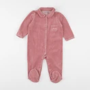 Vertbaudet - pyjama velours rose - 12 mois