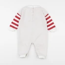 Vertbaudet - pyjama coton blanc, rouge - 12 mois