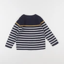 Vertbaudet - pull bleu, blanc - 3 ans