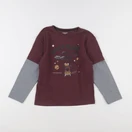 Vertbaudet - tee-shirt rouge, gris - 8 ans